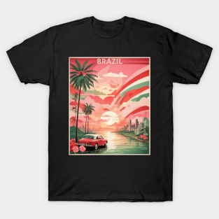 Brazil Valentine's Day Vintage Retro T-Shirt